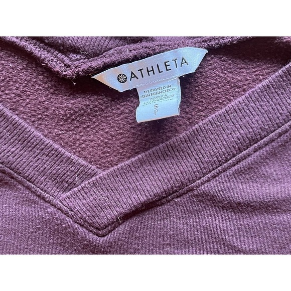 Athleta womens purple pullover sweater/top. Size Small. - Picture 3 of 7